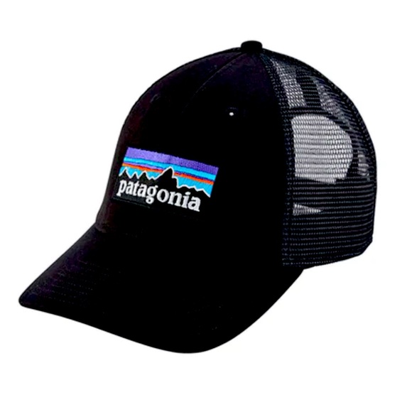 Patagonia Other - PATAGONIA Logo Patch Snap Back Trucker Hat Baseball Cap Black color